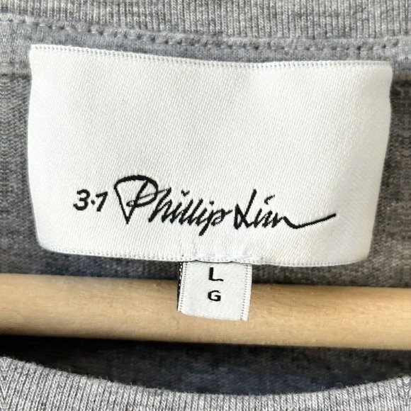 3.1 Phillip Lim Side Knot Tee Size Large Gray Women's - Picture 6 of 7